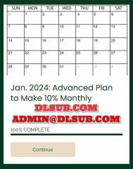 Learning portal image featuring Dan Sheridan Advanced Plan to Make 10% Monthly e-learning course box